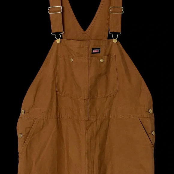 Dickies Duck Bib Overalls Brown 42x32 NEW EB710BD Men’s Coveralls Utility NWT - Picture 3 of 7